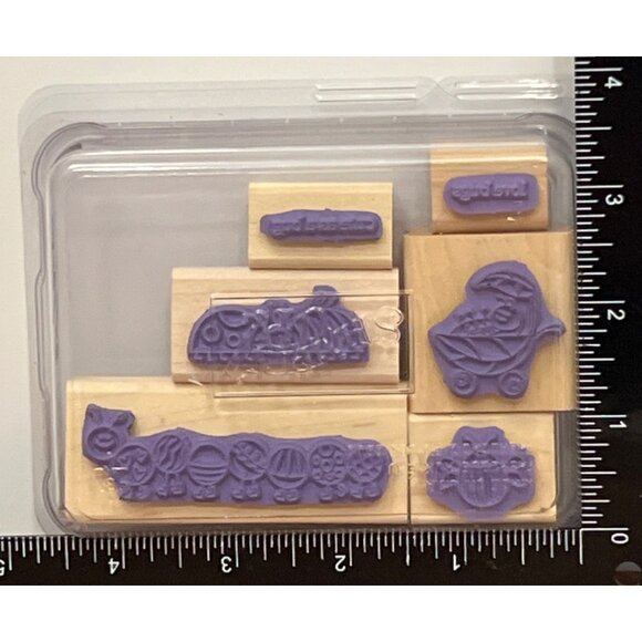 STAMPIN' UP! LOVE BUG Wood Mounted Rubber Stamp set of 6 INSECT BABY INCH WORM - Picture 3 of 4